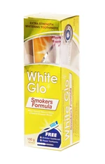 White Glo Bělicí zubní pasta Smokers pro kuřáky 150 g + kartáček na zuby a mezizubní