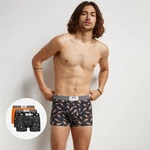 DIM VIBES BOXER 3x - Men's fashion boxer briefs 3 pcs - black - orange - white