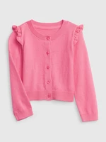 Pink girl's sweater with ruffle GAP