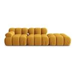 Żółta aksamitna sofa 282 cm Bellis – Micadoni Home