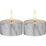 Świeczki LED zestaw 2 szt. (wysokość 6 cm) Flamme Marble – Star Trading