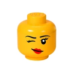 Żółty pojemnik w kształcie głowy LEGO®, ⌀ 16,3 cm