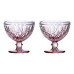 Różowe szklane pucharki zestaw 2 szt. 250 ml Fleur – Premier Housewares