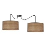 Jasnobrązowa lampa wisząca z rattanowym kloszem ø 30 cm Legno – Candellux Lighting