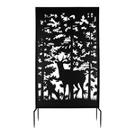 Czarna metalowa osłona balkonowa 100x186 cm Deer – Esschert Design