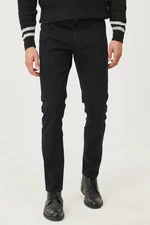AC&Co / Altınyıldız Classics Men's Black Slim Fit Slim Fit 5 Pocket Cotton Canvas Flexible Chino Trousers