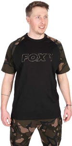Fox Fishing Camiseta de manga corta Black/Camo Outline T-Shirt - M