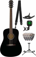 Fender CD-60S Dreadnought WN Black Deluxe SET Black