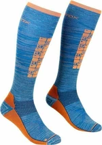 Ortovox Ski Compression Long M Safety Blue 45-47 Calcetines de esquí