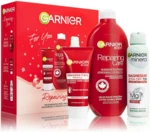 GARNIER Repairing Care regenerační tělové péče pro suchou pokožku dárková sada - tělové mléko 400 ml, krém na ruce 100 ml a antiperspirant 150 ml