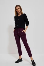 Trousers with a pleat