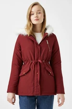 Koton Women's Claret Red Parka