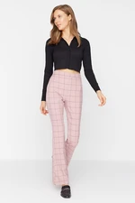 Trendyol Dry Rose Flare Fit szőtt magas derékú nadrág