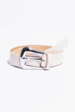 Lafaba Women's Beige Silver Buckle Belt