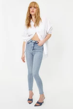 Trendyol Light Blue Vintage High Waist Skinny Jeans