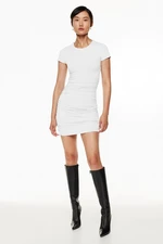 Madmext Women's White Pleated Mini Dress