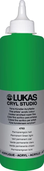 Lukas Cryl Studio Acrylic Paint Plastic Bottle Acrylic Paint Permanent Green Light 500 ml 1 pc