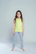 Tola T-shirt for girls with wide straps - lime