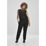 Women's jumpsuit with a black lace block