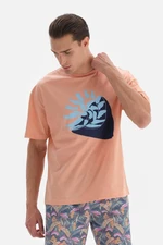 Dagi Salmon Printed O-Neck T-Shirt