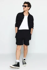 Trendyol Men's Black Oversize Fit Linen Textured Shirt