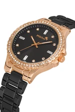 Polo Air Single Row Luxury Stone Women's Wristwatch Black-copper Color