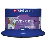 Verbatim DVD+R DL, Double Layer Wide Inkjet Printable, 43703, 8.5GB, 8X, spindle, 50-pack, 12cm, pro archivaci dat