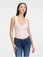 Light pink women's tank top by Guess - Women