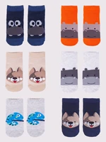 Yoclub Kids's Ankle Thin Socks Pattern Colours 6-Pack P1