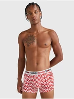 Red and White Mens Patterned Boxers Tommy Jeans - Men