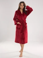 Women's bathrobe De Lafense 628 Abigail long M-2XL burgundy 069