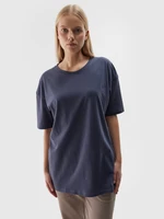 Hladké tričko oversize unisex - tmavě modré