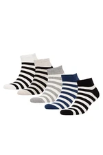 DEFACTO Men's 5-Pack Cotton Ankle Socks