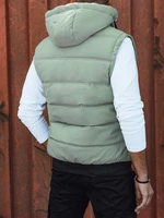 Men's quilted vest with hood green Dstreet