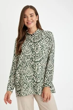 DEFACTO Loose Fit Patterned Long Sleeve Shirt Tunic