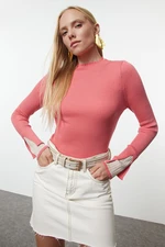 Trendyol Pink Premium Quality Color Block Knit Sweater