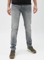 Light Grey Slim Fit Jeans with Embroidered Effect Jack & Jones Glenn - Men