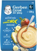 GERBER Cereal mléčná kaše ovocná Dobrou noc 230 g