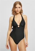 Women's Recycled Necklace Swimsuit Black