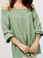 Moodo Light Green Off-the-Shoulder Top - Women's