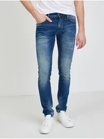 Tmavě modré pánské slim fit džíny Pepe Jeans Stanley - Pánské