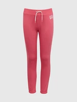 Dark pink girls' sweatpants with GAP logo