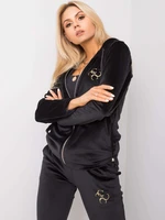 Black women's velour set