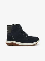 Dark blue boys ankle leather winter boots Richter - Boys