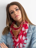 Patterned red scarf