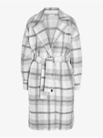 Light gray ladies checkered coat Noisy May Jonas - Ladies