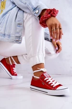 Women's Classic Cross Jeans Sneakers JJ2R4010C red