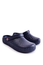 Men's Light Slippers Kroks Big Star II175002 Navy Blue