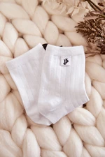 Youth classic striped socks white