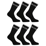 6PACK ponožky Hugo Boss vysoké čierne
